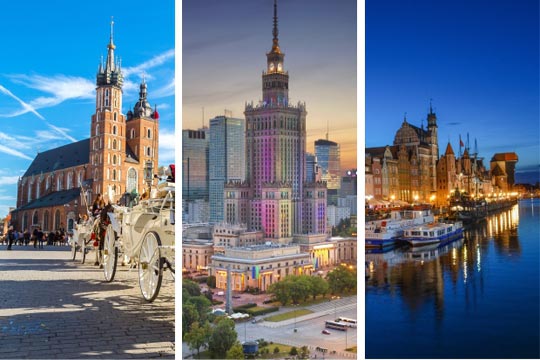 Finnairille lisää päivittäisiä yhteyksiä Helsingistä Gdańskiin, Varsovaan ja Krakovaan kesäkautena 2018